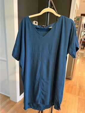 Madewell Teal V-Neck Tunic dress